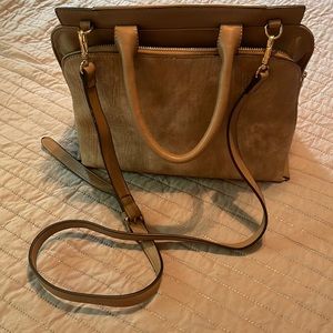 Tan leather purse
